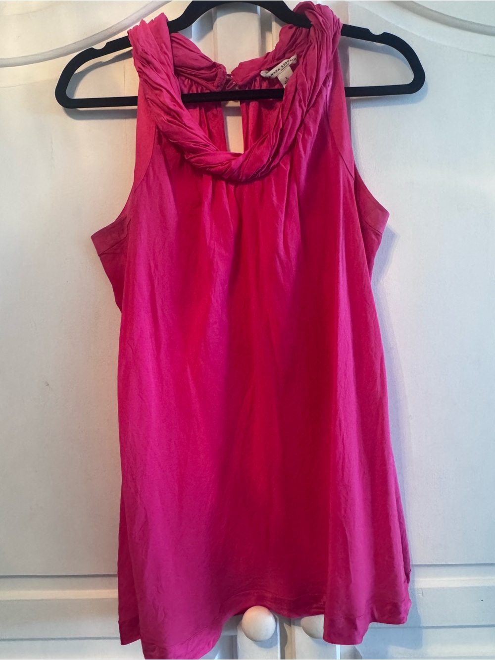 Banana Republic Fuchsia Twisted Neck Tank